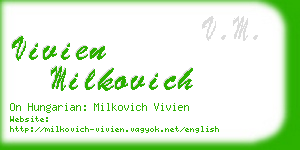 vivien milkovich business card